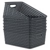 Guankan 6-Pack Plastic Weave Storage Basket Organizer, Plastic Kitchen Cupboard