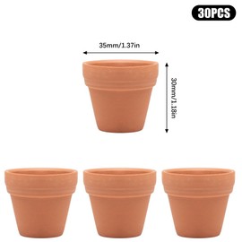 Pilikoll 30 Pcs 3.5x3 cm Mini Terra Cotta Pots with Drainage Holes Tiny Terracotta Pots Small Craft Nursery Pot Small Clay Flower Pots Small Terra Cotta Pots for Cactus Succulent House Plants