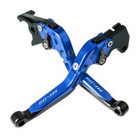 LANQIAN MT09 Brake Clutch Levers Set Foldable Extendable CNC for MT09 2013-2021 Blue