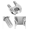 QWORK 5/8" Wire Rope Clamp Clip M16, 10 Pack Large