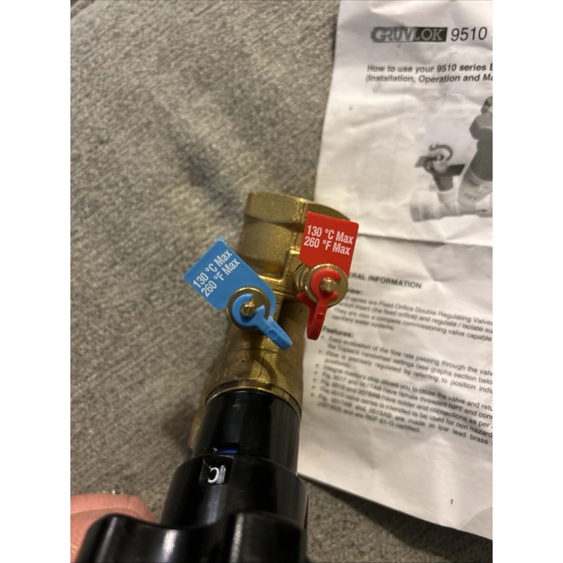 Gruvlok MBV-9510 Series 1 in. Sweat Brass Circuit Balancing Valve