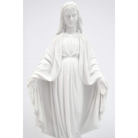Vittoria Collection 12 Inch Our Lady of Grace Virgin Mary Italian Statue Sculpture Figurine Made in Italy Indoor Outdoor Garden
