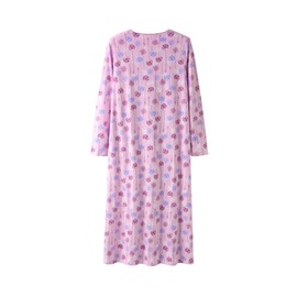 Keyocean Nightgowns for Women, Soft Cotton Comfortable Long Sleeves Ladies Nightdress Sleeping Gown, Purple Danderlion, XX-Large (XXL)