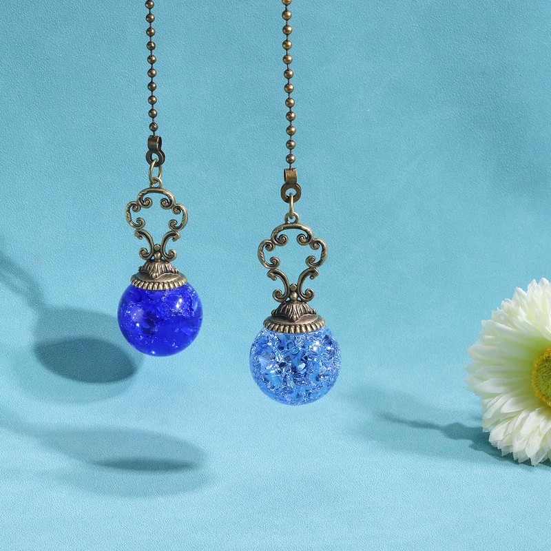 PATIKIL Ceiling Fan Pull Chain, 2 Pack 12" Decorative Ball