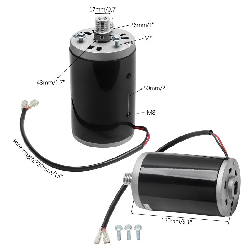 Unbranded DC 90V 200W 2400RPM Brush Electric Drive Motor Replacement