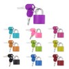 10Packs Suitcase Lockswith Keys Multicolor Small Matel Luggage Padlocks Plastic-Covered