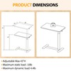 JYouHome Height Adjustable Overbed Table with Hidden Wheels, Mobile Standing