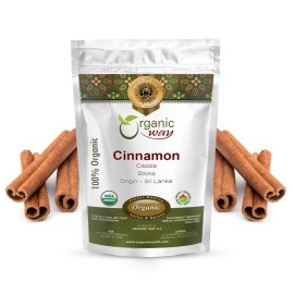 Organic Way Cinnamon Cassia Sticks - Organic, Kosher & USDA Certified - 1/2 LBS