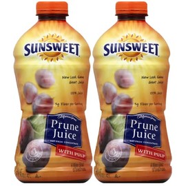 Sunsweet Prune Juice with Pulp, 48 Ounce, 2-Pack