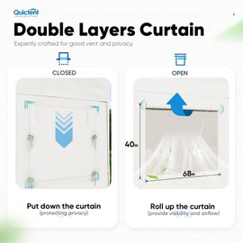 Quictent 10x20 Heavy Duty Party Tent Outdoor Canopy Tent for Parties with 4 Mesh Window Sidewalls & Roll-up Cover