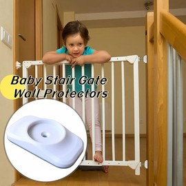 Wall Protection Pads for Stair Gate, 4 Pieces Wall Protection Pads for Door Gate, Wall Protection Pads for Door Gate, Wall Protection for Baby Stair Gates and Door Safety Gate, Wall Saver No Drilling
