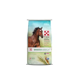 Purina | Omega Match Ration Balancing Horse Feed | 40 Pound (40 LB) Bag