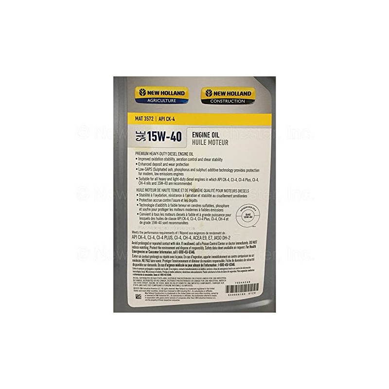New Holland SAE 15W40 Engine Oil