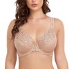 TELIMUSSTO Women's Plus Size Floral Lace Underwired Bra Full Coverage