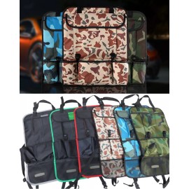 Unbranded Car Back Seat Organizer Folding Sack Tray Holder Multi-Pocket Storage Tray Bag