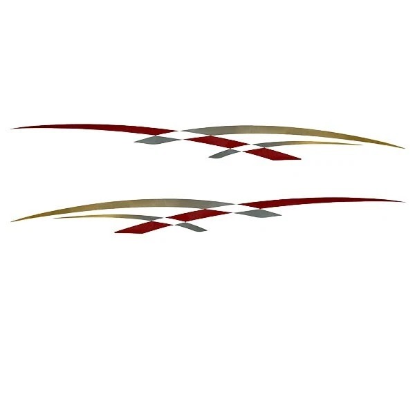 Rinker Boat Decal VS811801-03-RD Gray Burgundy Gold - SET OF