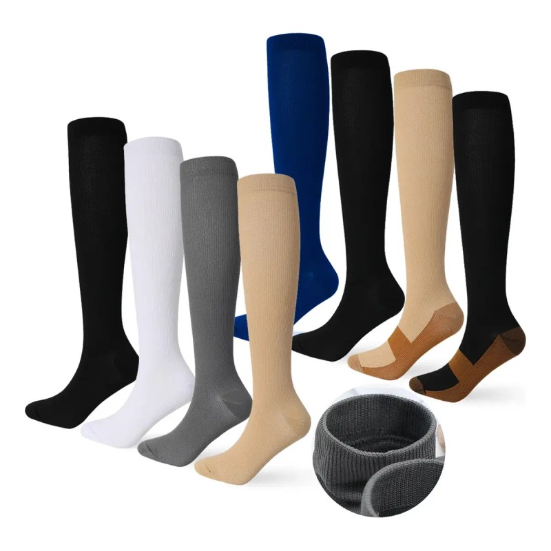 8 Pares Calcetas Compresión U Alivia Varices Y Circulación