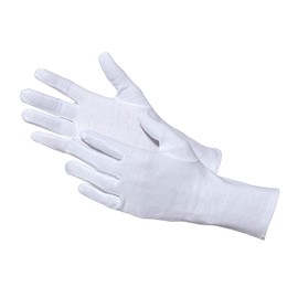 Oekotex Cotton Gloves 12 Pairs Medium Weight White, white, 3101