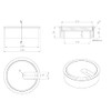 Gedotec Cable grommet, cherry wood, lacquered, plain, 1 piece round
