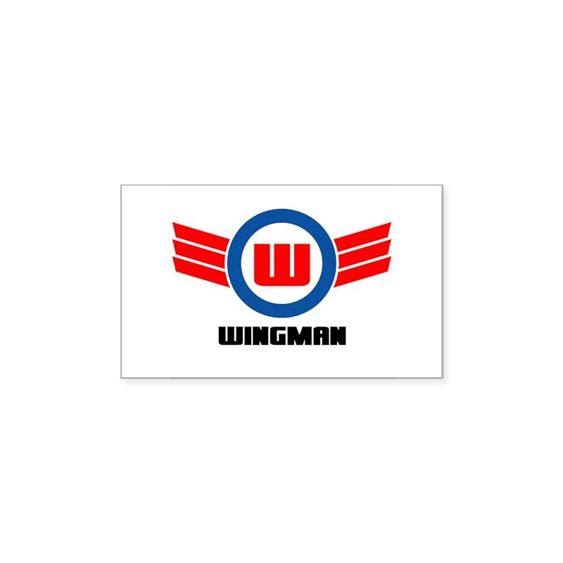 CafePress Wingman Rectangle Sticker Rectangle Bumper Sticker Car Decal