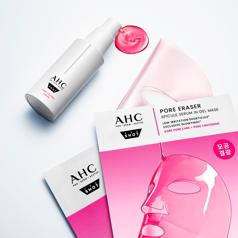 AHC Pro Shot Pore Eraser Serum 30ml+10ml+Aquarich Sun Cream 30ml