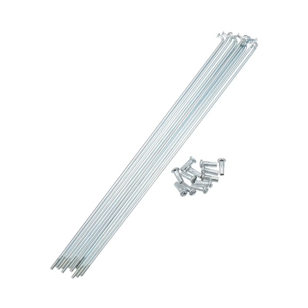 REPAIROCK 12pcs 14G J Bend Bicycle Galvanized Spokes 220mm 8.66"