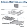 TOOLF Expandable Dish Rack, Dish Drying Rack for Kitchen Counter,