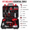 126-Piece Home Tool Kit with 8V Cordless Drill – Rechargeable