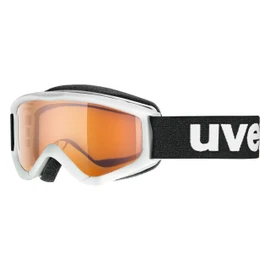uvex anti-fog ski & snowboard goggles with UV protection for girls & boys, speedy pro, white/lasergold