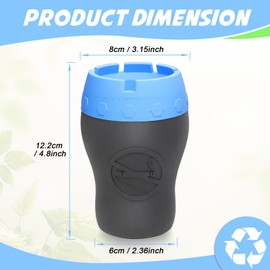 XSBAIHUO Stylish Silicone Ashtray, 2-in-1 Design, High Temperature Resistance, Large Capacity, Drop-Proof & Unbreakable Anti-ash Splash, Multi-Occasion Use Christmas Present (blue)