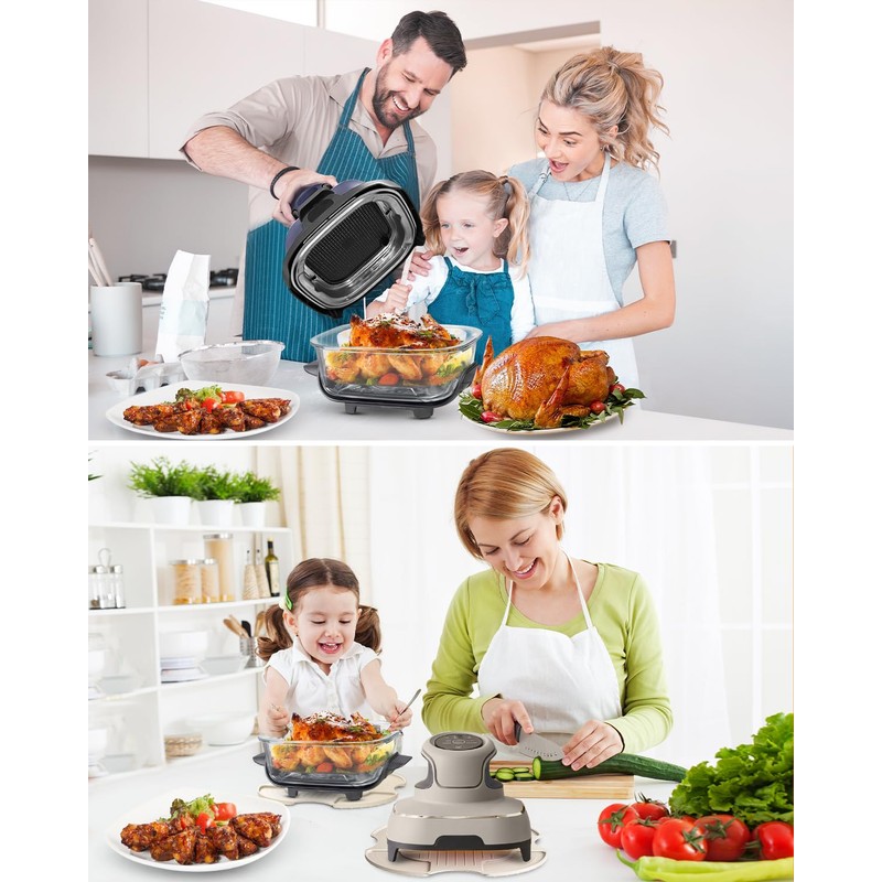 2-PCS Air Fryer Heat Resistant Mat & Splatter Shield for