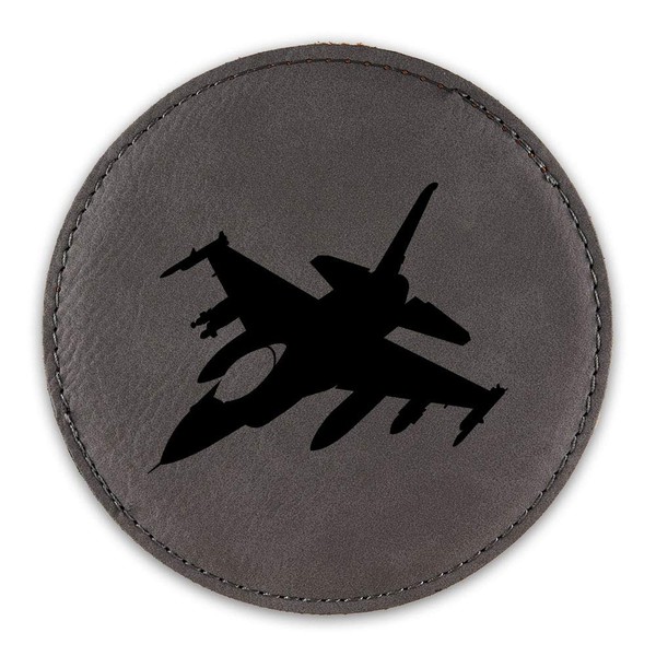F-16 Fighting Falcon Drink Coaster Leatherette Round Coasters Fighter F16