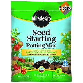 Miracle-Gro Seed Starting Potting Mix, 8-Quart, 5 Pack