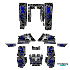 Kalair GFX Graphics Kit for Yamaha BANSHEE 350 (2001-2012) Invasion Series Blue 16 Mil - ATV UTV Custom Racing Graphics Stickers Decals Kit, no-plastics