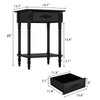 WOODTIME Vintage Nightstand with Storage Drawer and Open Shelf, Carved