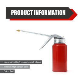 Anyhut 2 PCS Metal Pump Oil Can, 200ml Oil Dispenser with Spout, Cold Rolled Steel Oil Spray Can for Auto Motorcycles Bicycles Home Appliances, Manual Pump Oiler for Lubrication