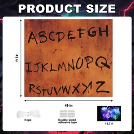 Halloween Trunk or Treat Decorations Kit with Mysterious Letter Banner, Cardboards, and Twinkle Lights for Suv Car Archway Garage Door Party Decorations