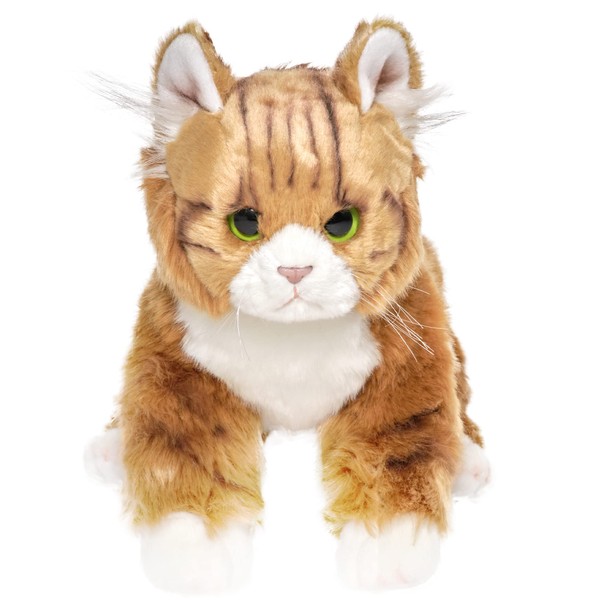 Bearington Manny The Tabby Cat Plush, 10.5 Inch Orange Cat Stuffed Animal