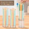 FwQoFvk Straw Holder Dispenser, Drinking Straw Organizer Container, Practical and