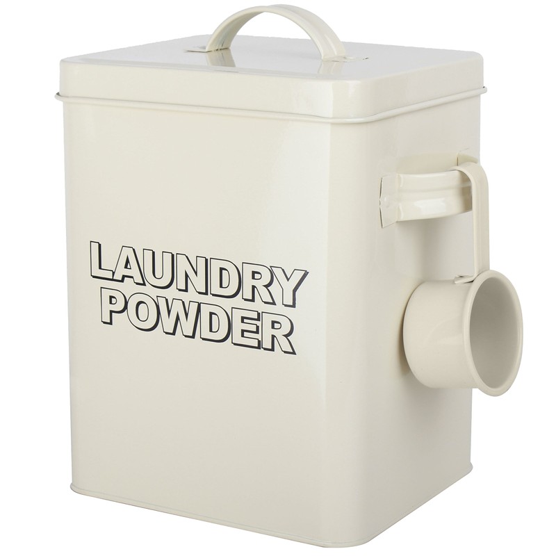 CrazyGadget® Vintage Classic Retro Laundry Washing Powder Metal Storage Box