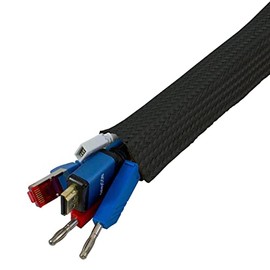 Flexible Cable Duct Diameter 20-30 mm Fabric Hose + Velcro Black