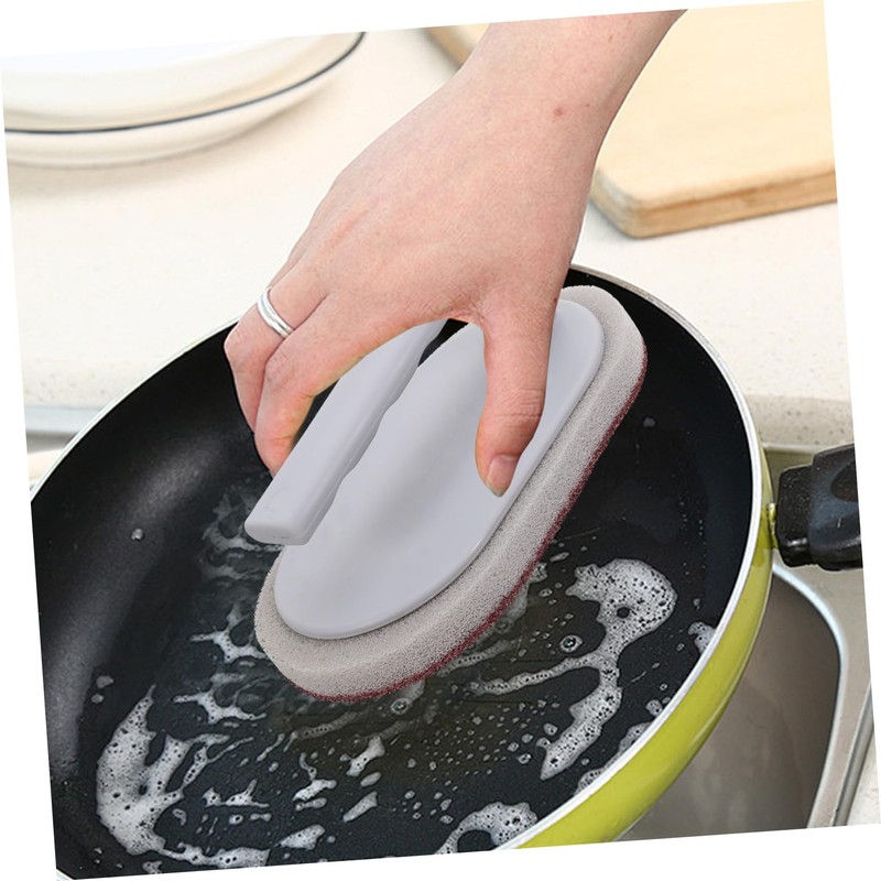 FOMIYES 2-Pack Kitchen Cleaning Brush Dish Scrubber Sponge Multi-use Reusable
