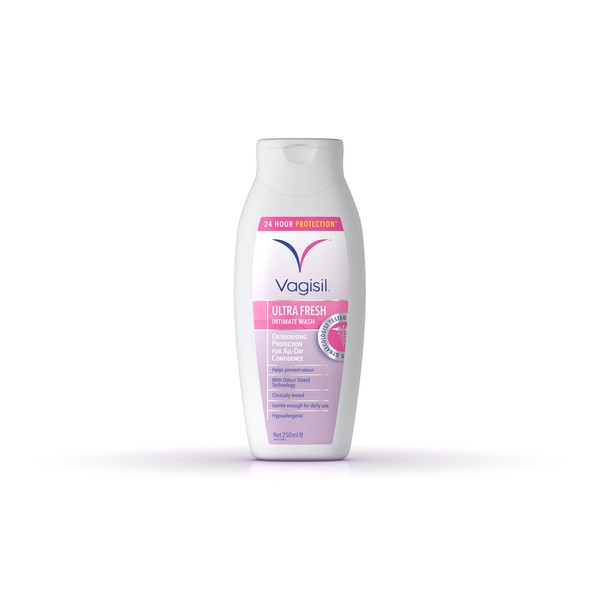 VAGISIL Ultra Fresh Intimate Wash for Daily Feminine Hygiene, 24 Hour Odour Protection, Hypoallergenic, For All-Day Confidence, 250 ml