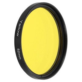 PATIKIL 52mm Lens Filter Full Color Filter Scratch Optical Resin Round Screw-in Camera Lens Color Correction Accessories for Camera Shooting Lens, Yellow
