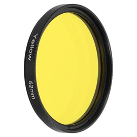 PATIKIL 52mm Lens Filter Full Color Filter Scratch Optical Resin Round Screw-in Camera Lens Color Correction Accessories for Camera Shooting Lens, Yellow