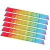 6 Pcs Birthday Sash Reusable Soft Comfortable Colorful Satin Birthday