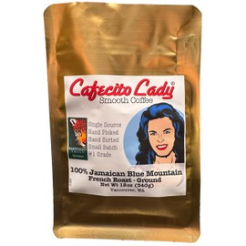 100% Jamaican Blue Mountain French Roast Ground Coffee - JACRA Certified - Cafecito Lady