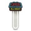 Light Reading Open, Neon Sign Bookmark