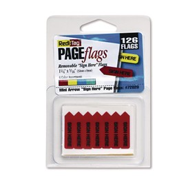 Redi-Tag 72020 - Mini Arrow Page Flags, Sign Here, Blue/Mint/Red/Yellow, 126 Flags/Pack-RTG72020
