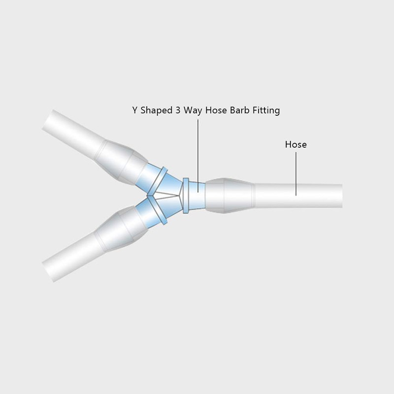 ANPTGHT 5/16" Hose Barb Fitting Equal Barbed Y Shaped 3